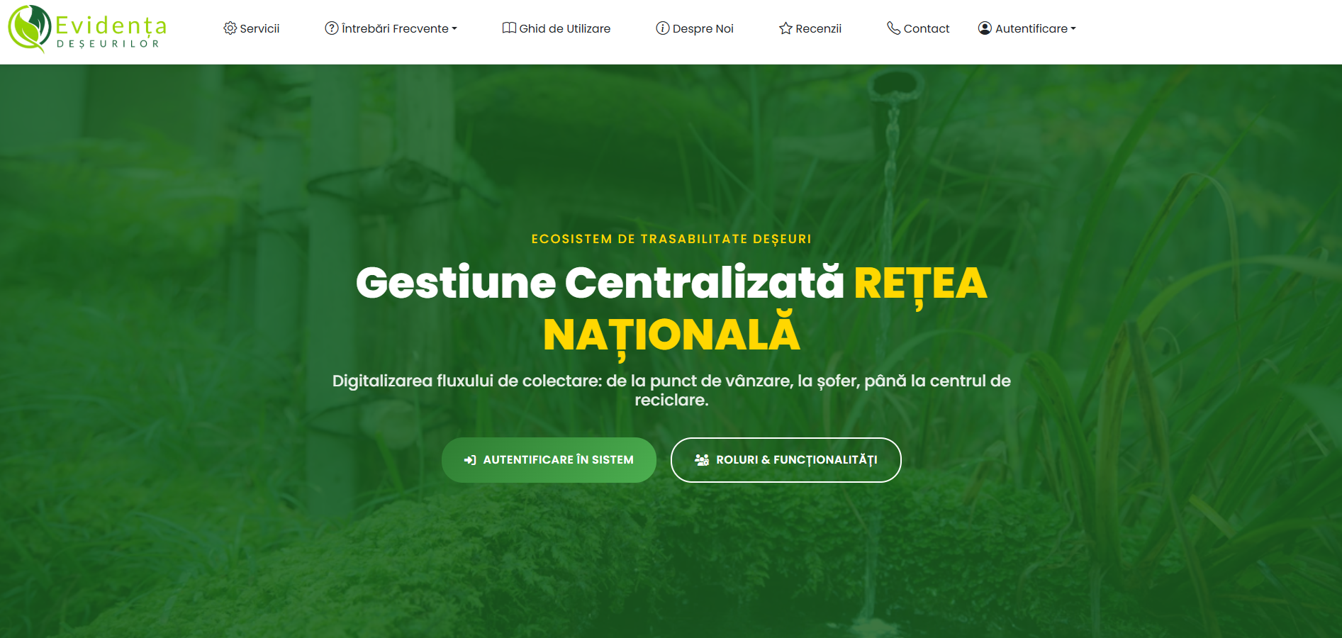 Evidența Deșeurilor — captură 1