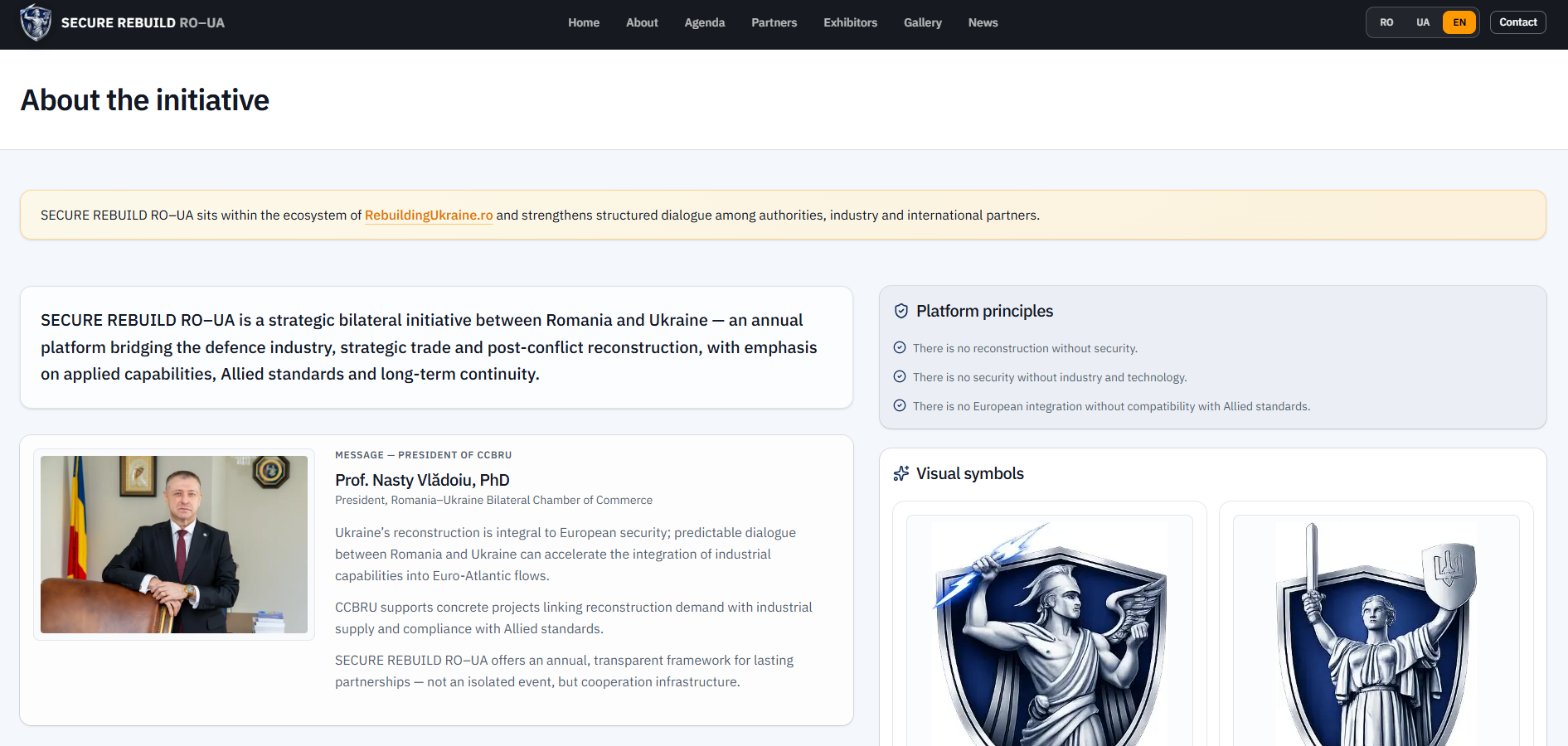 SECURE REBUILD RO–UA — captură 2