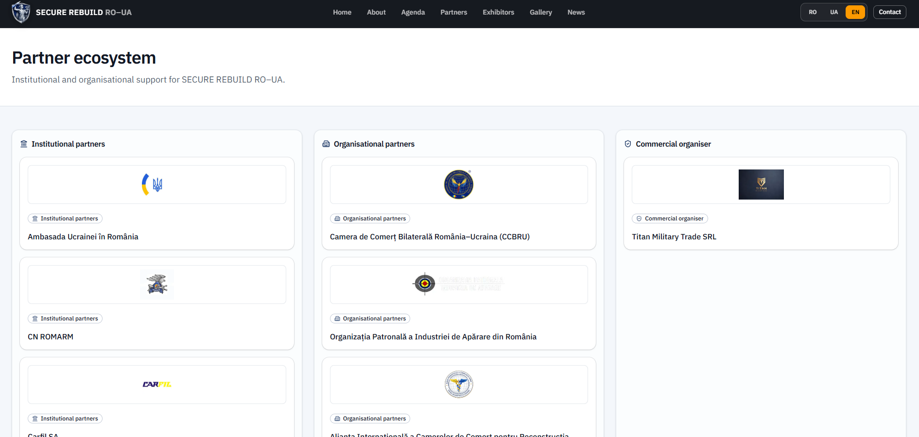 SECURE REBUILD RO–UA — captură 4