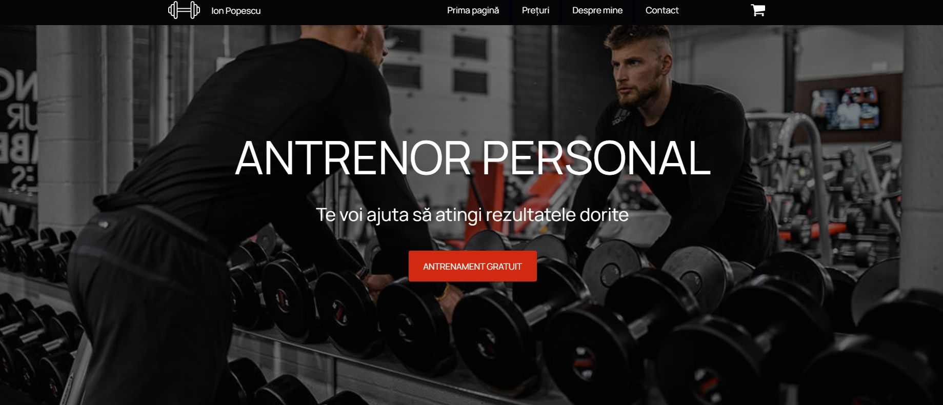 Template Website Sală de Sport/Fitness