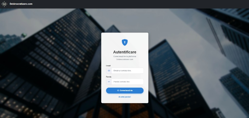 Debirocratizare — Admin & CRM